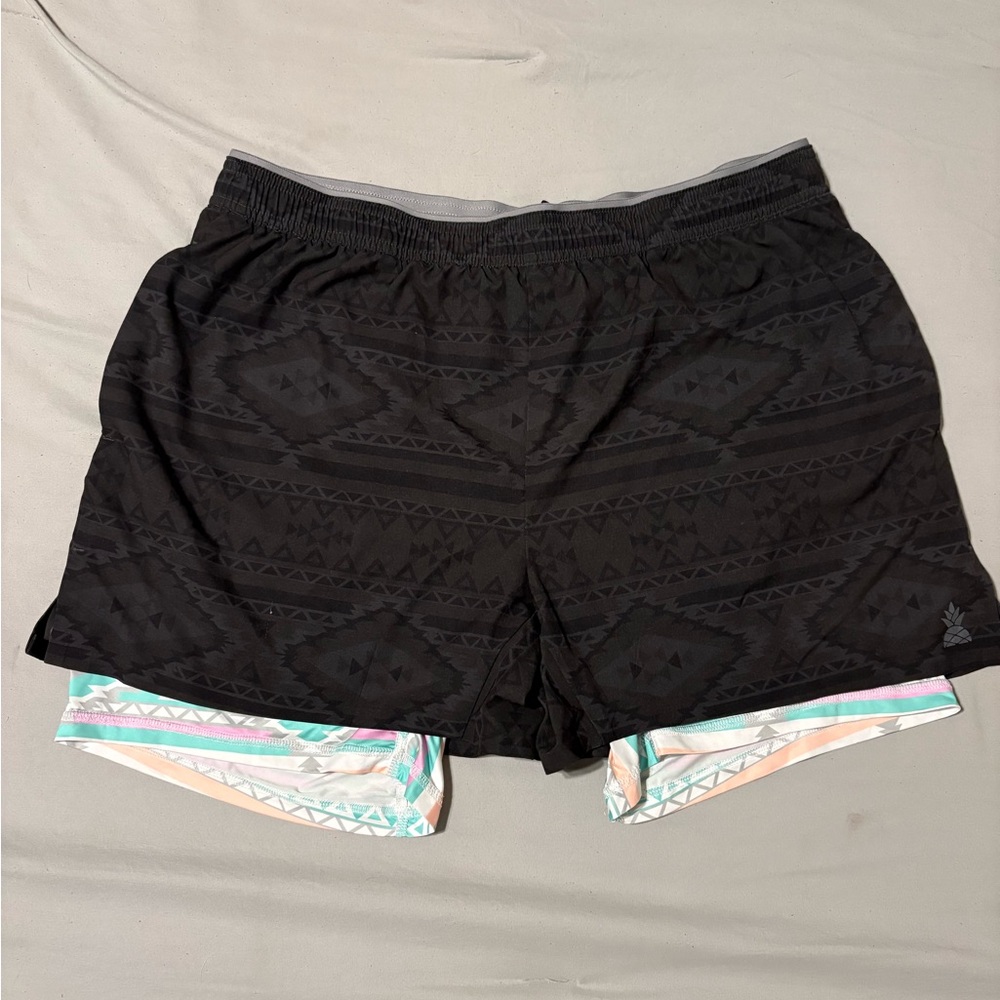 Chubbies Black Athletic Shorts with Compression Liner